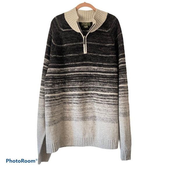 Eddie Bauer XXL Lamb Wool 1/4 Zip Pullover Sweater - Picture 1 of 7